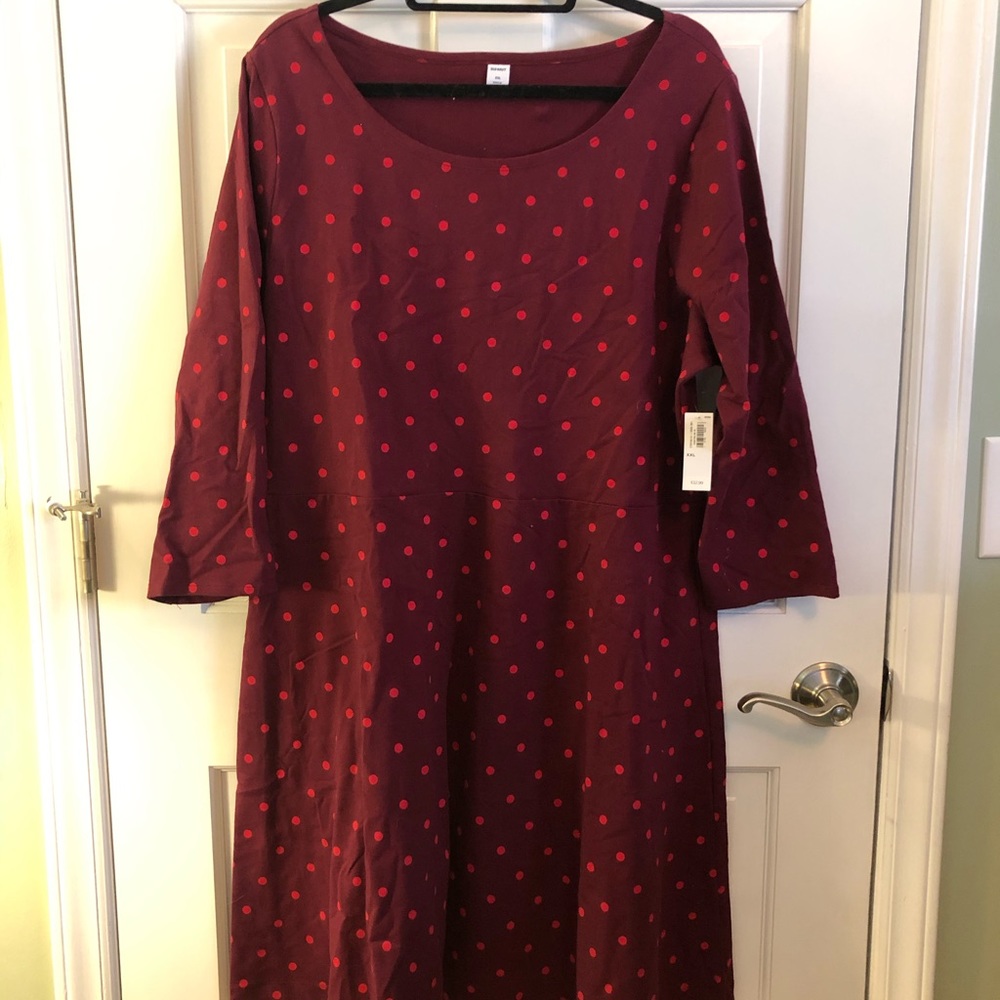 Old Navy Long Sleeve Polka Dot Dress
